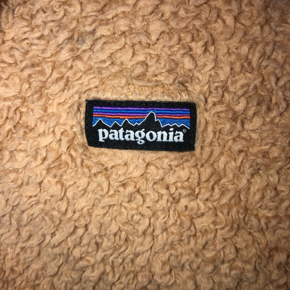 Patagonia Los Gatos Jacket youth girls XL Camel high pile fleece cozy hike - Picture 4 of 13